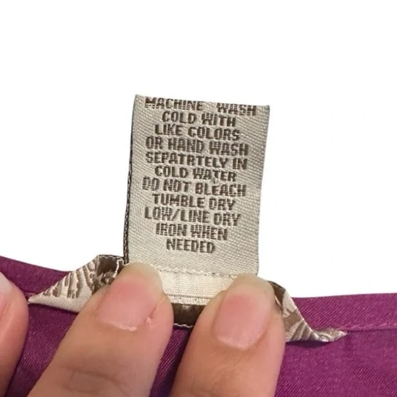 Fun and Flirt Women's Purple Boho Tunic Top with Crochet Trim Size Large - Picture 9 of 9